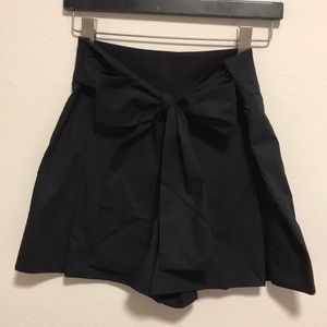 J.Crew Black shorts with Tie Bow